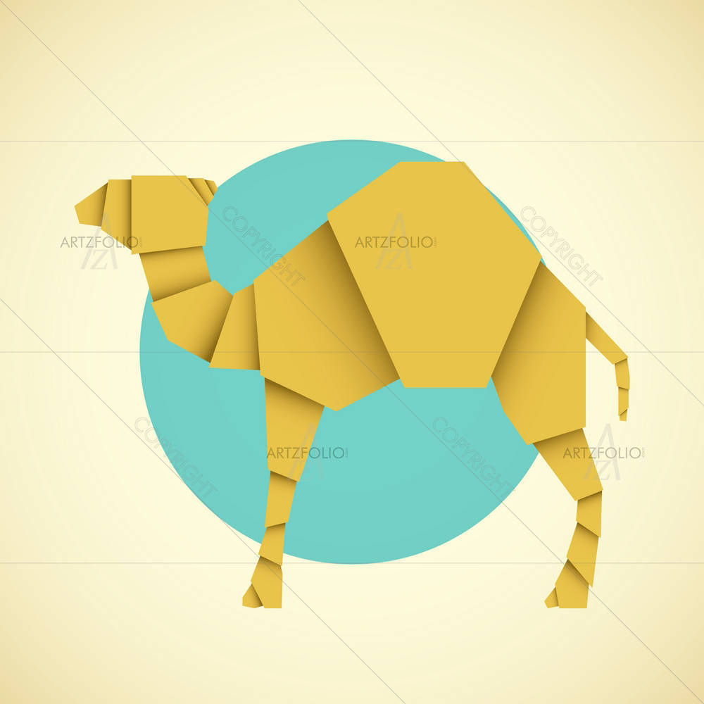 Origami Camel — custom-size art design 5007005