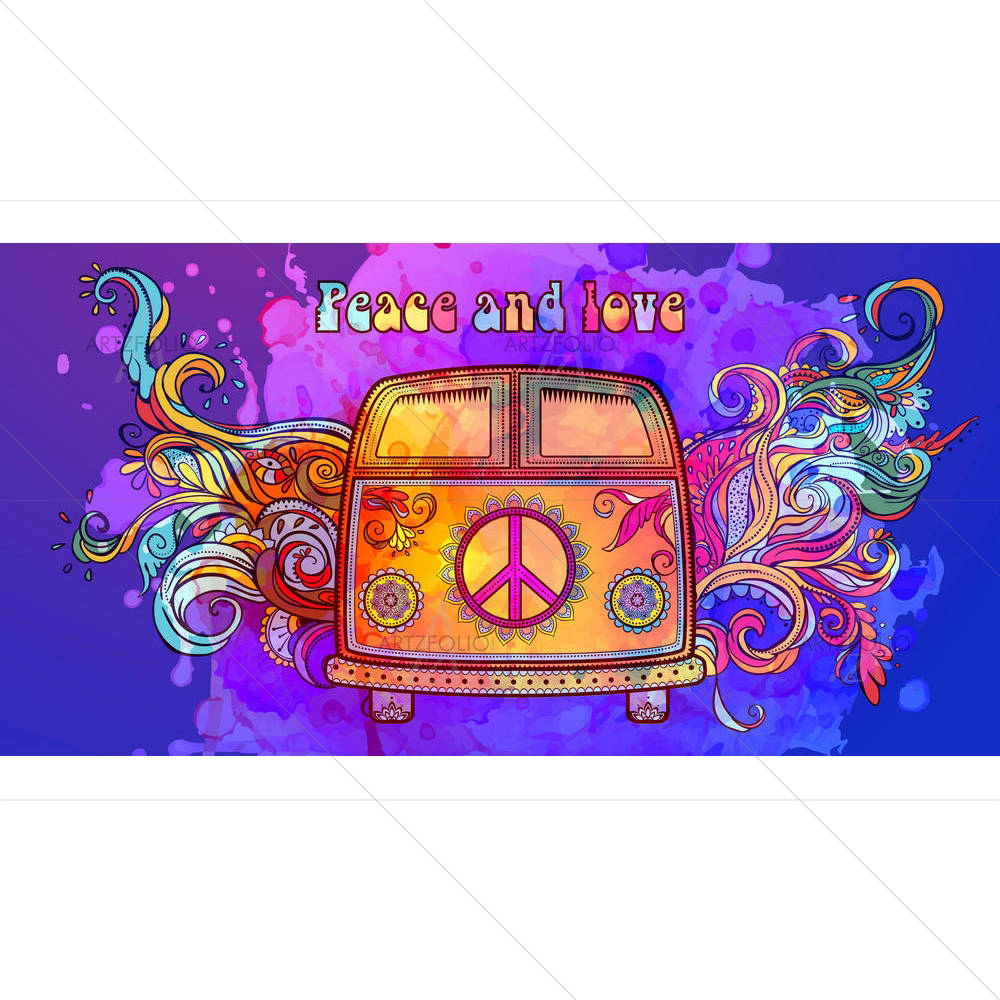 Hippie Mini Van D1 — custom-size art design 5007019