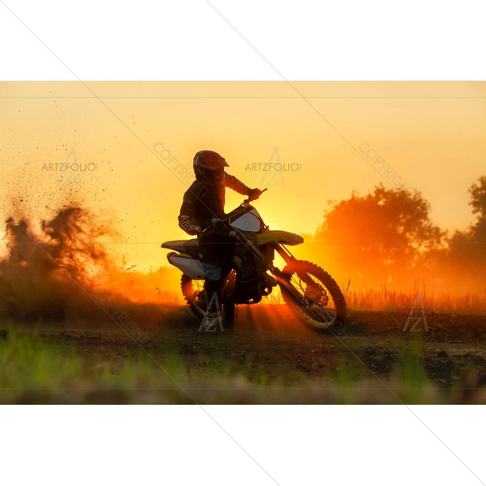 Motocross Speed In Track — custom-size art design 5007028