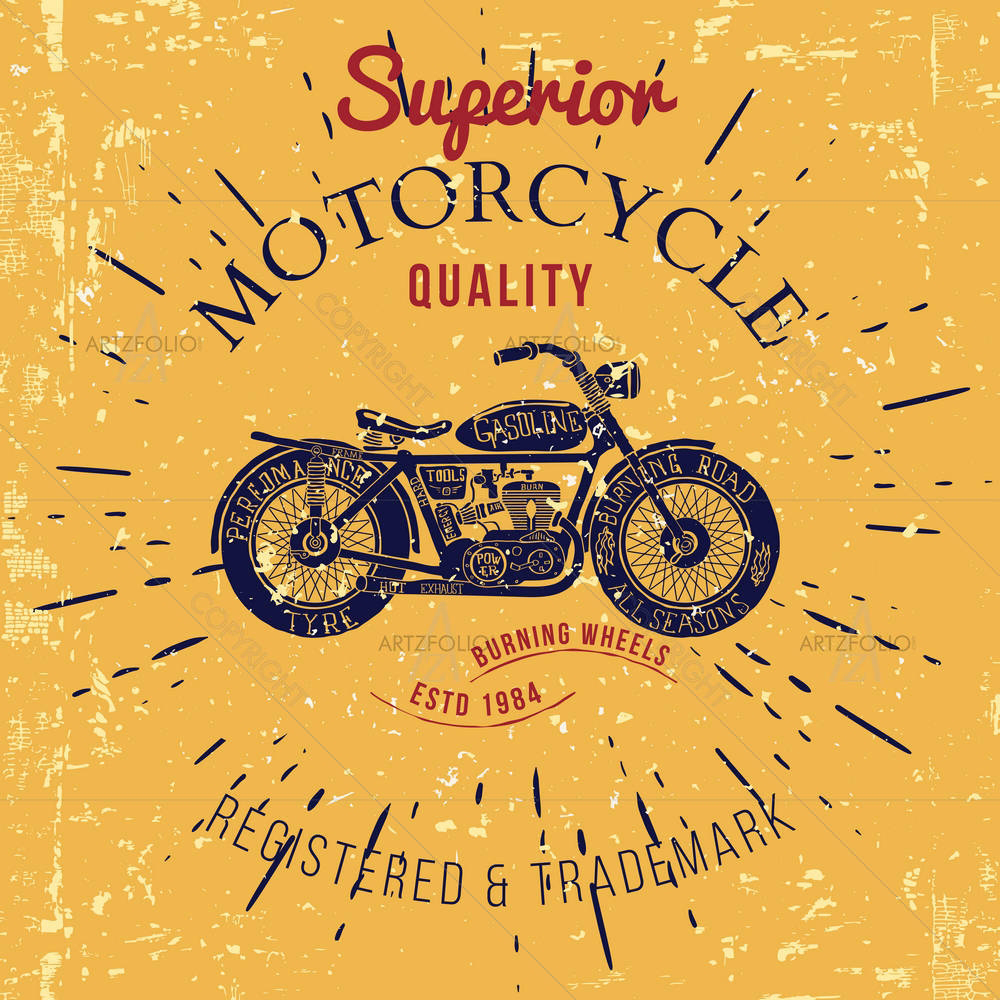 Motorcycle Graphic D3 — custom-size art design 5007033
