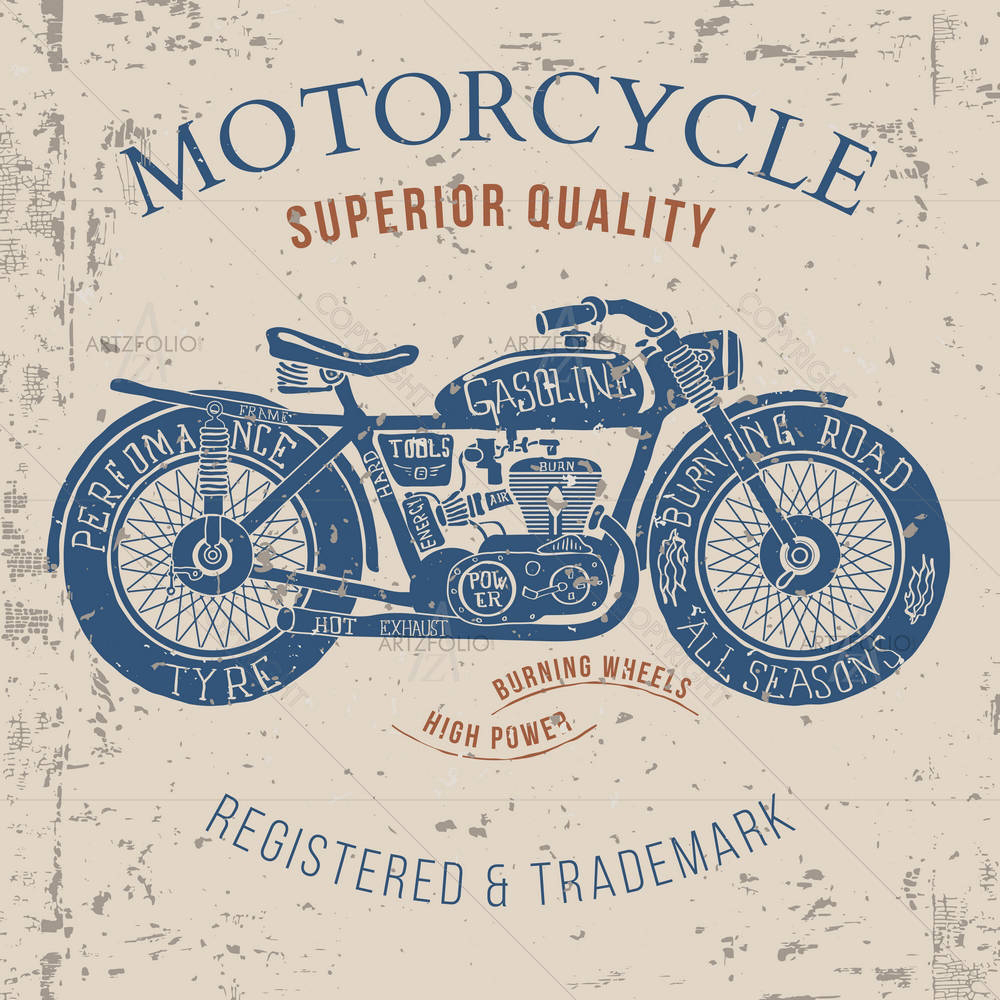 Motorcycle Graphic D4 — custom-size art design 5007034