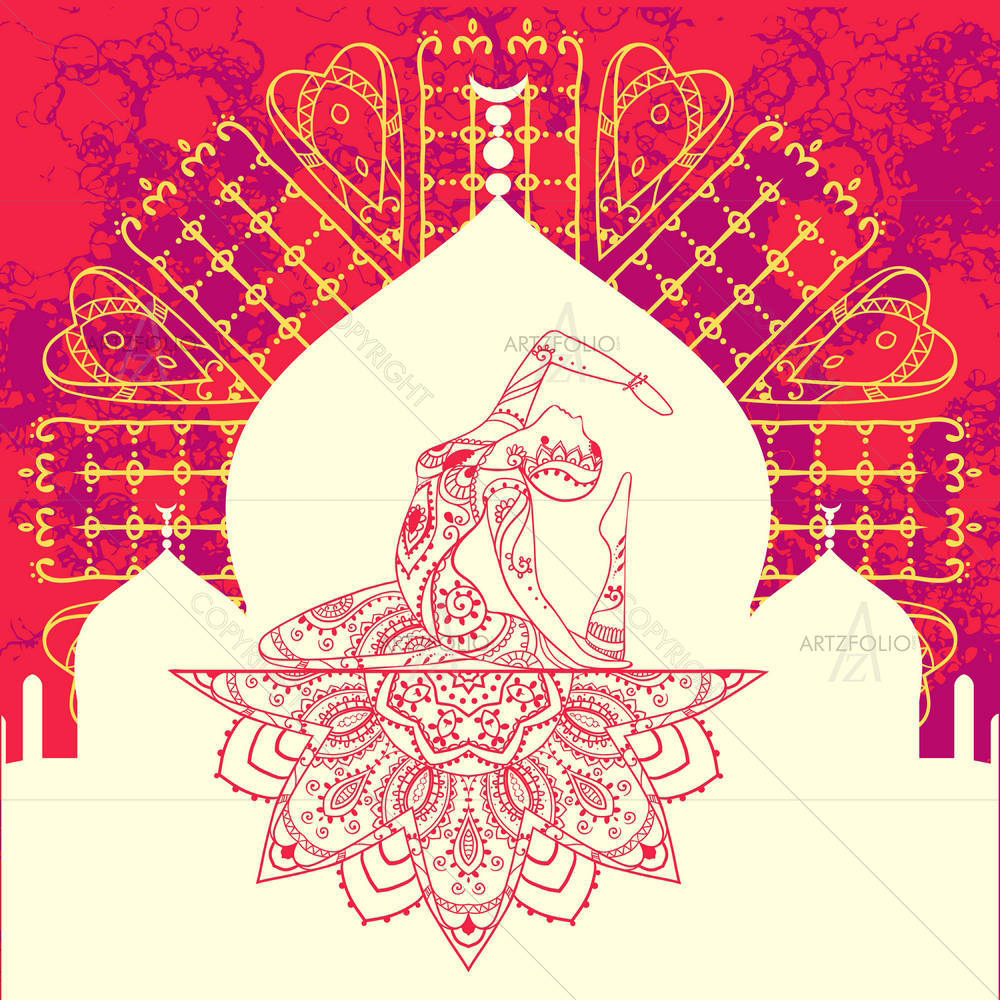 Traditional Indian Arabic Art D7 — Devotional custom art by ArtzFolio