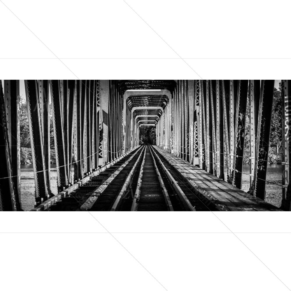 Railway Bridge & Tracks From Yesteryear in Canada — Devotional custom art by ArtzFolio