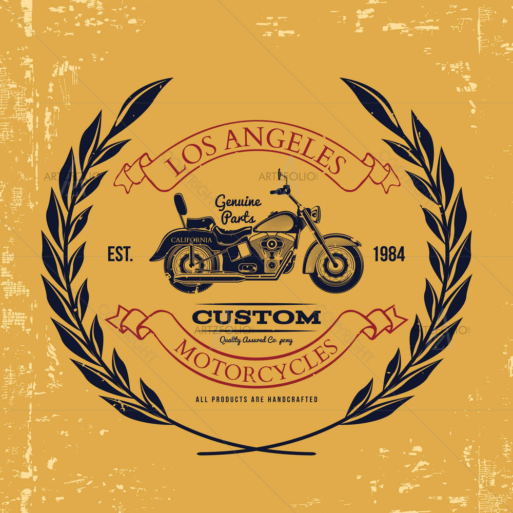 Vintage Motorcycle D1 — custom-size art design 5007104