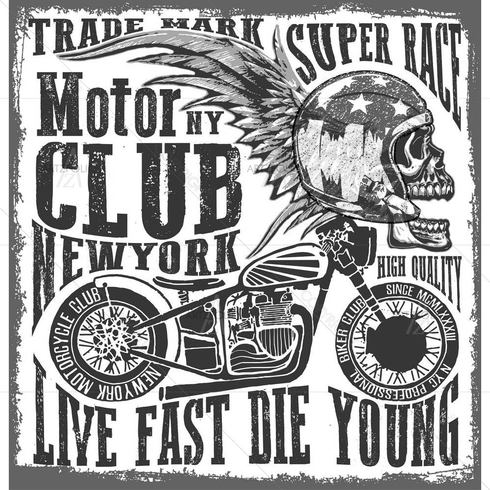 Motorcycle Graphic Design D2 — custom-size art design 5007109