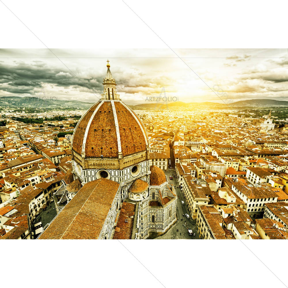 Basilica of Saint Mary in Florence, Italy — custom-size art design 5007113
