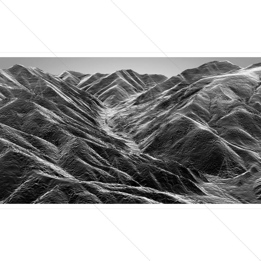 Mountain Topographic Model — Abstract custom art by ArtzFolio