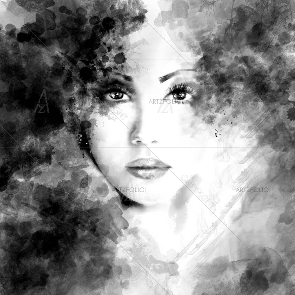 Woman Portrait D15 — custom-size art design 5007125