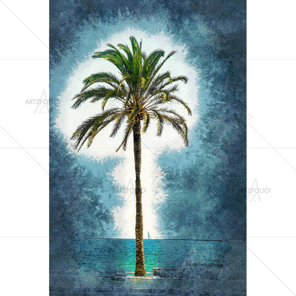 Palm Trees, Palma De Mallorca, Spain D4 — custom-size art design 5007167