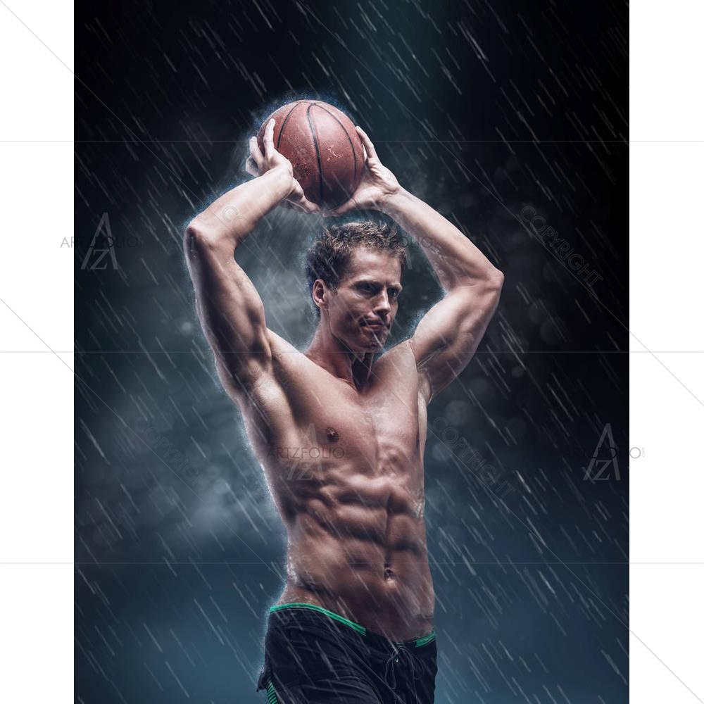 Portrait Basketball Player D2 — American custom art by ArtzFolio
