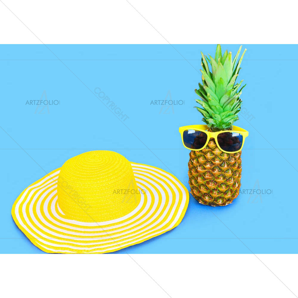 Pineapple with Sunglasses D1 — Abstract custom art by ArtzFolio