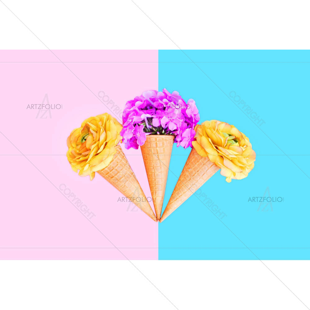 Ice Cream Cones — custom-size art design 5007183