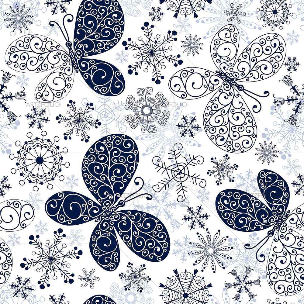 Snowflakes & Butterflies — Devotional custom art by ArtzFolio