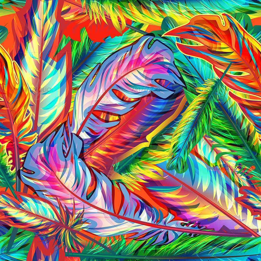 Bright Feathers — custom-size art design 5007206