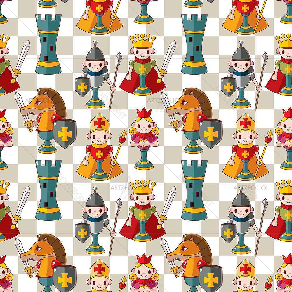 Cartoon Chess — custom-size art design 5007214