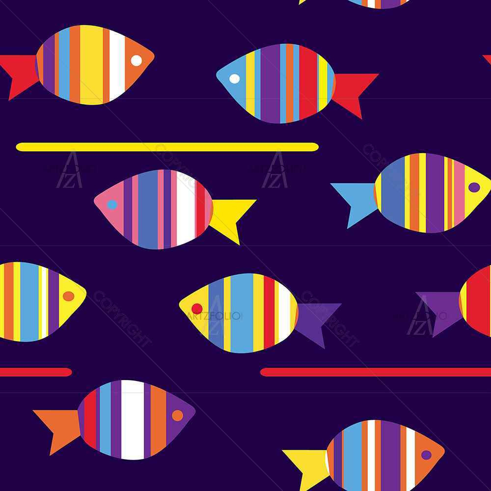 Colourful Fishes — custom-size art design 5007222