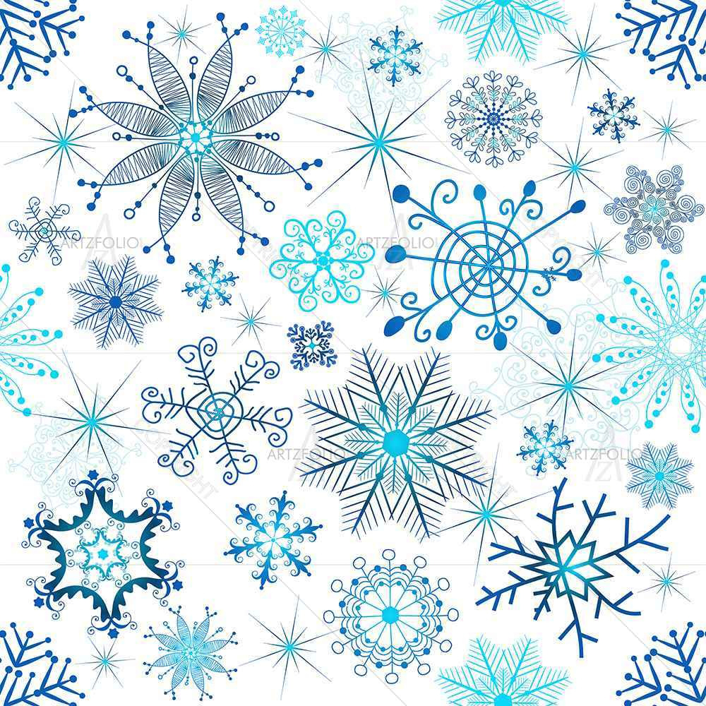 Christmas Snowflakes D1 — custom-size art design 5007226