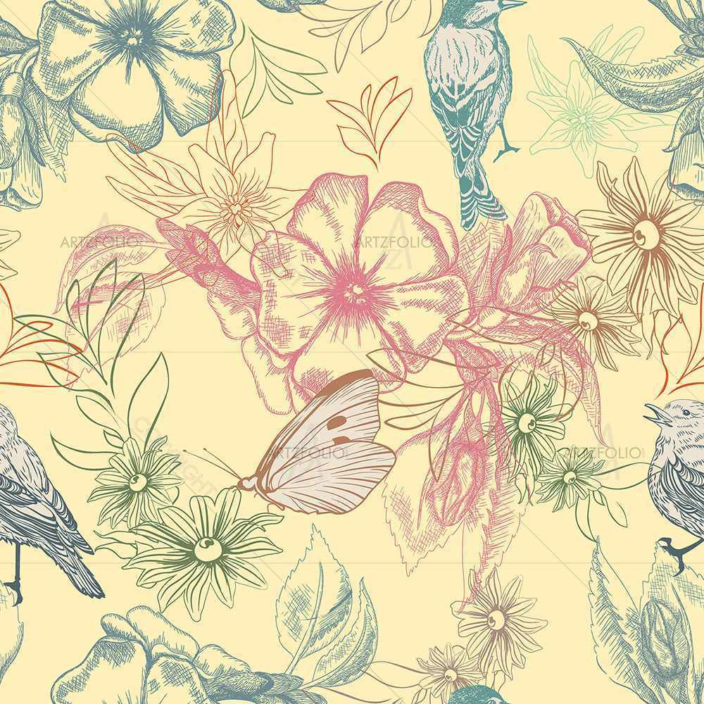 Spring Flowers D4 — Botanical custom art by ArtzFolio