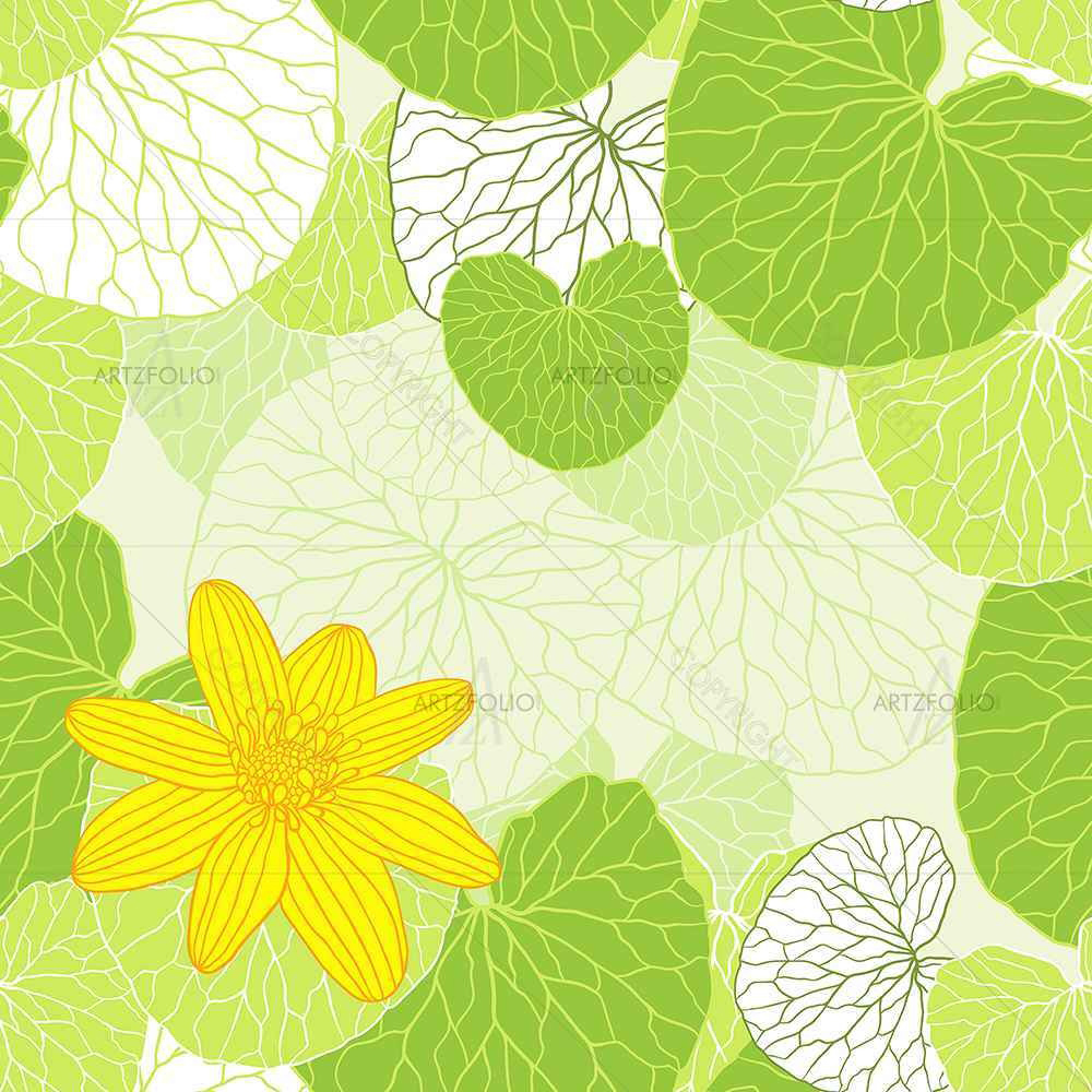 Green Leaves D1 — custom-size art design 5007305