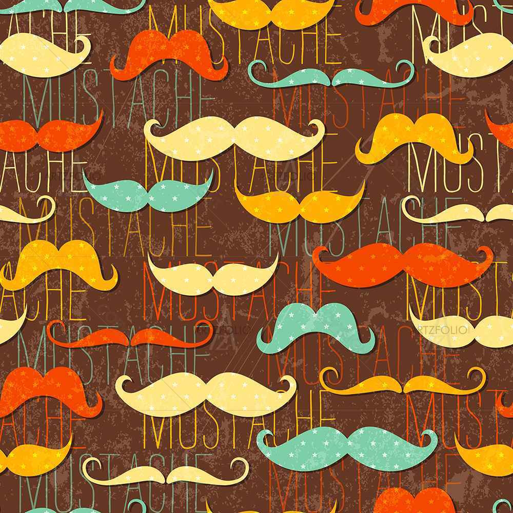 Vintage Mustache D1 — custom-size art design 5007335
