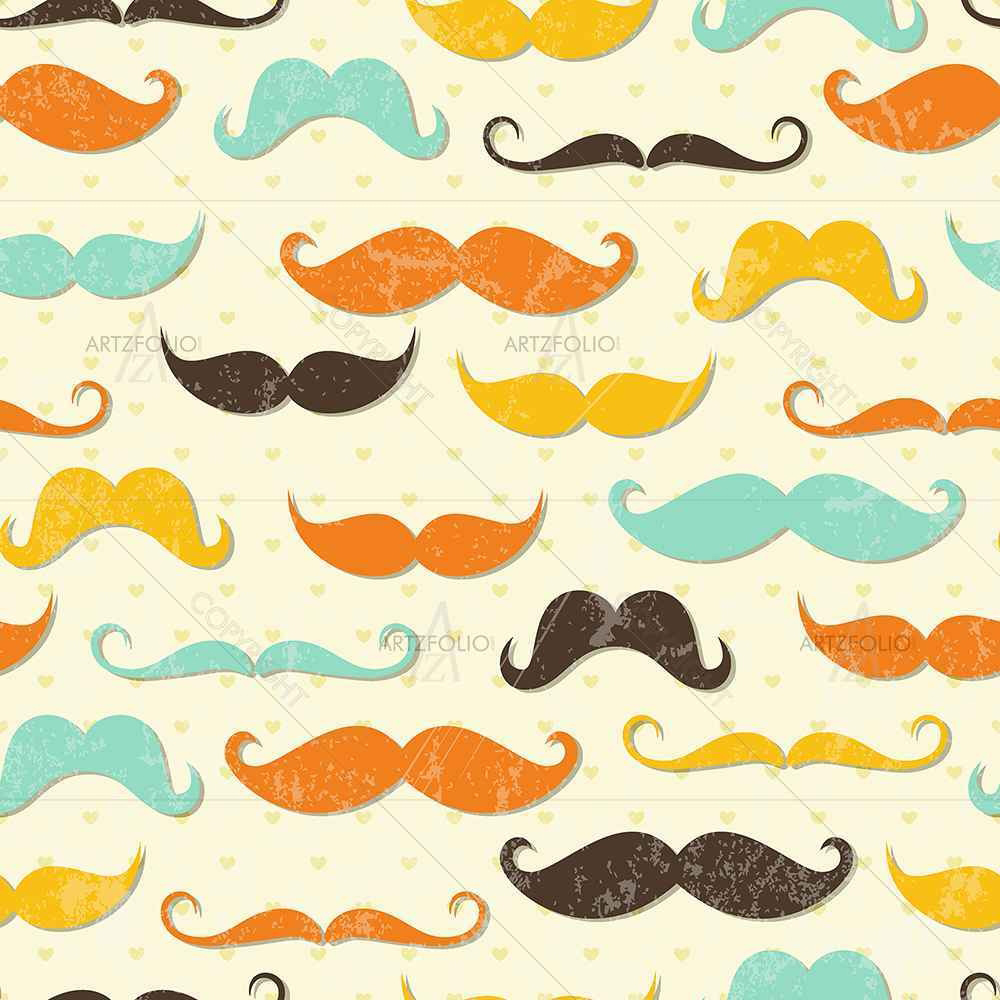 Vintage Mustache D2 — custom-size art design 5007336