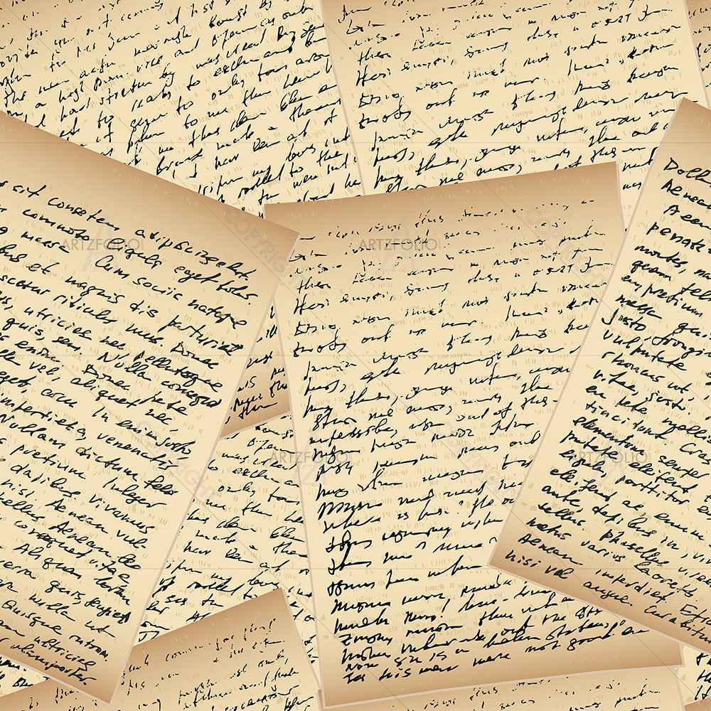 Vintage Handwriting Letter — Abstract custom art by ArtzFolio