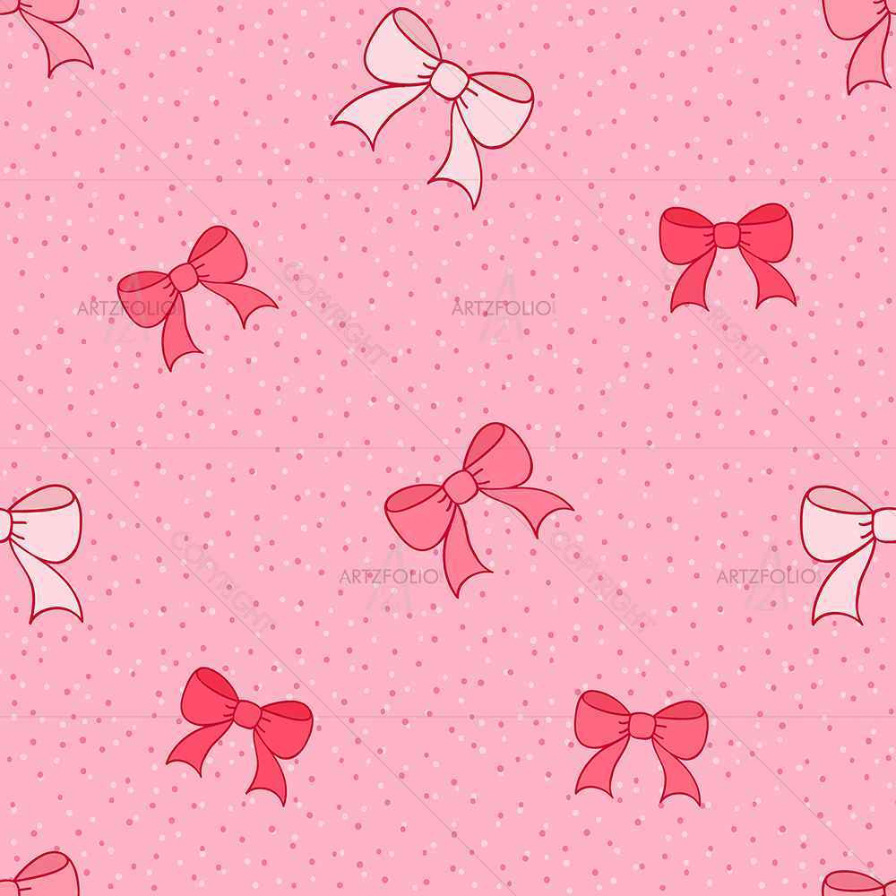 Pink Bows — custom-size art design 5007345