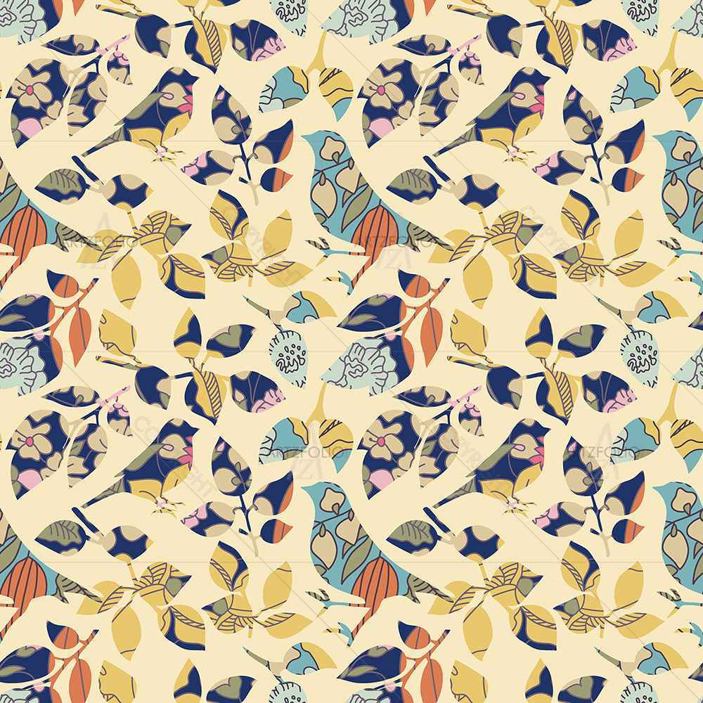 Chirping Birds — Botanical custom art by ArtzFolio