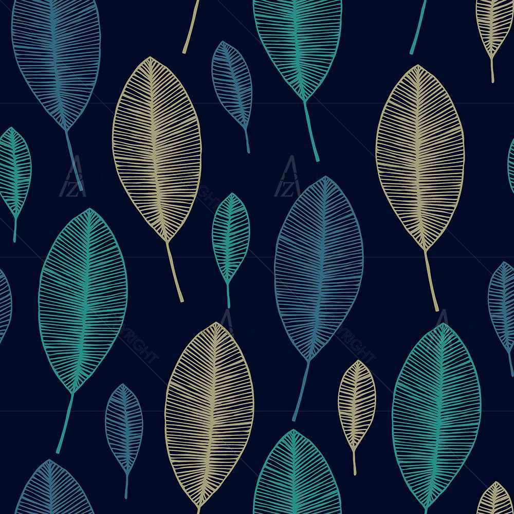 Linear Leaves — custom-size art design 5007357