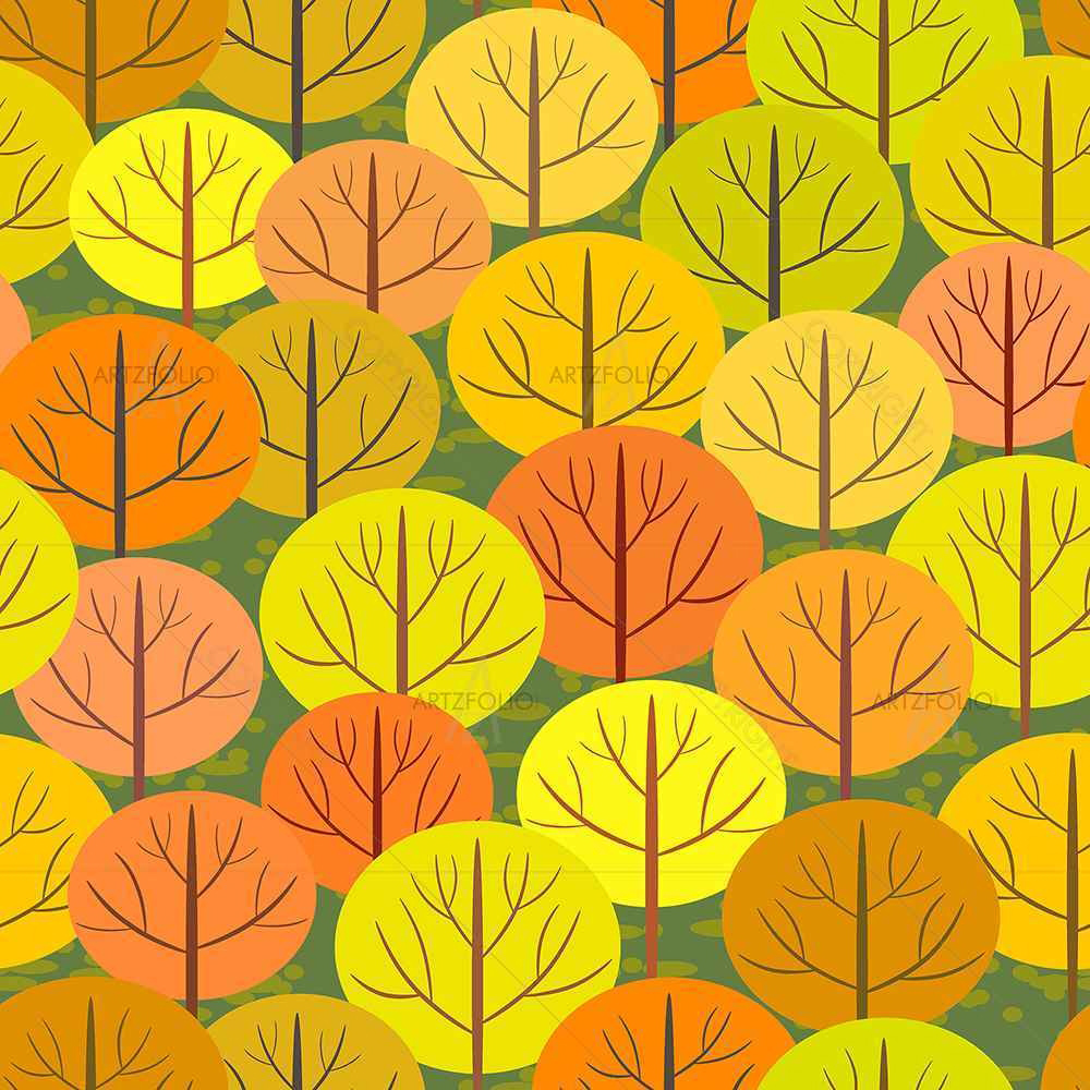 Autumn Forest D5 — Botanical custom art by ArtzFolio