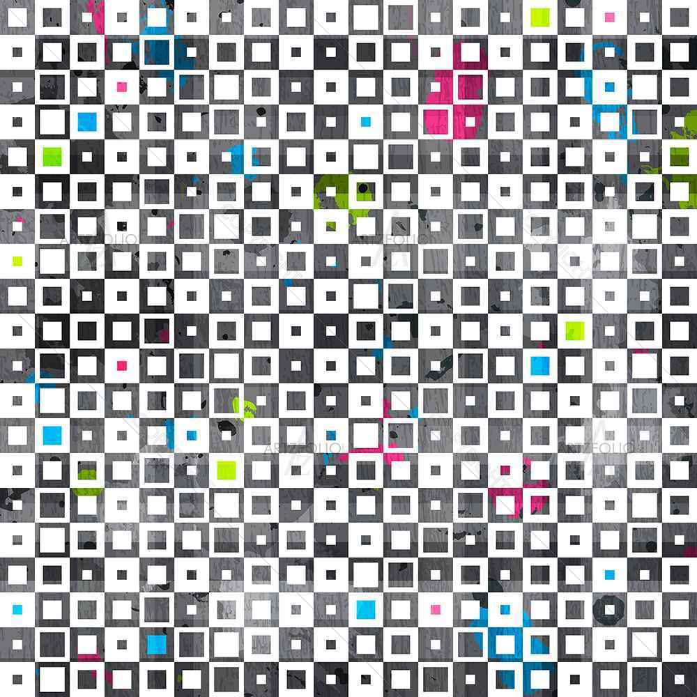 Grunge Squares D1 — Abstract custom art by ArtzFolio