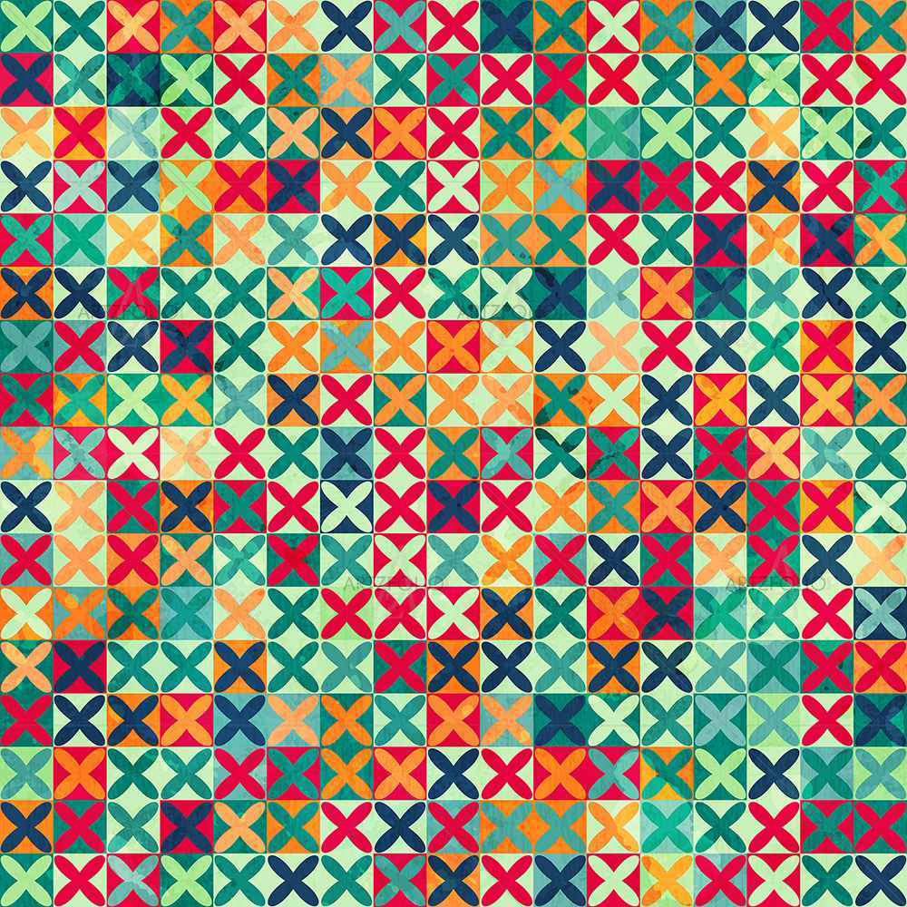 Colored Crosses — Abstract custom art by ArtzFolio