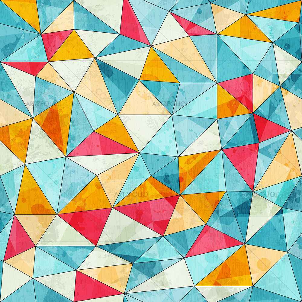 Vintage Triangles — Abstract custom art by ArtzFolio