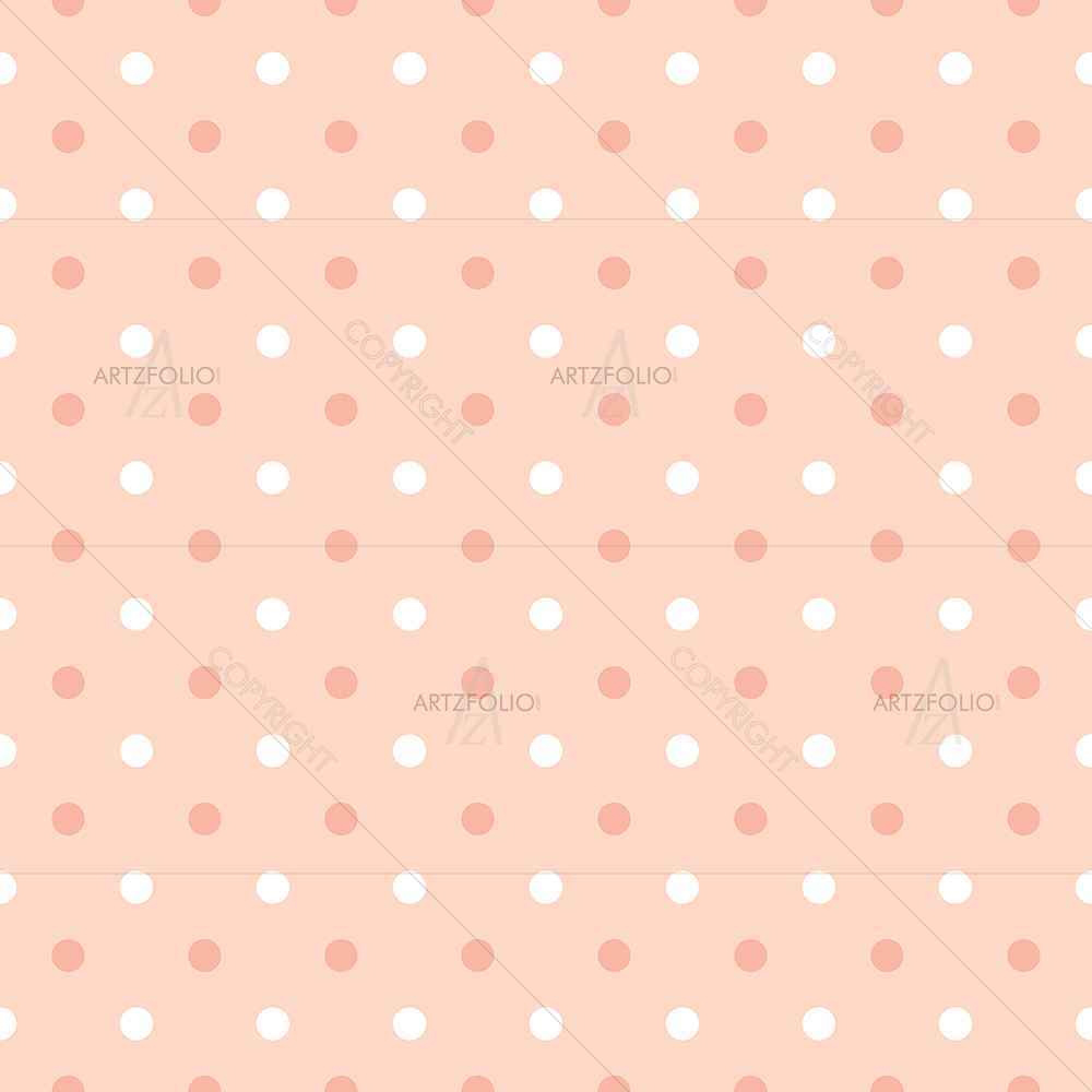 Pink Polka Dots — Abstract custom art by ArtzFolio