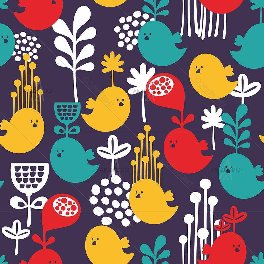 Cartoon Birds — custom-size art design 5007378