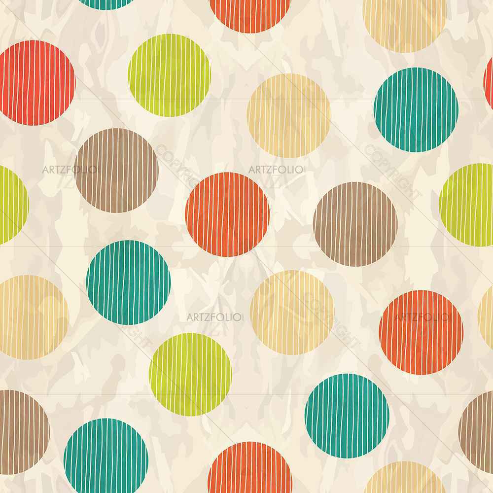 Retro Circles — custom-size art design 5007382