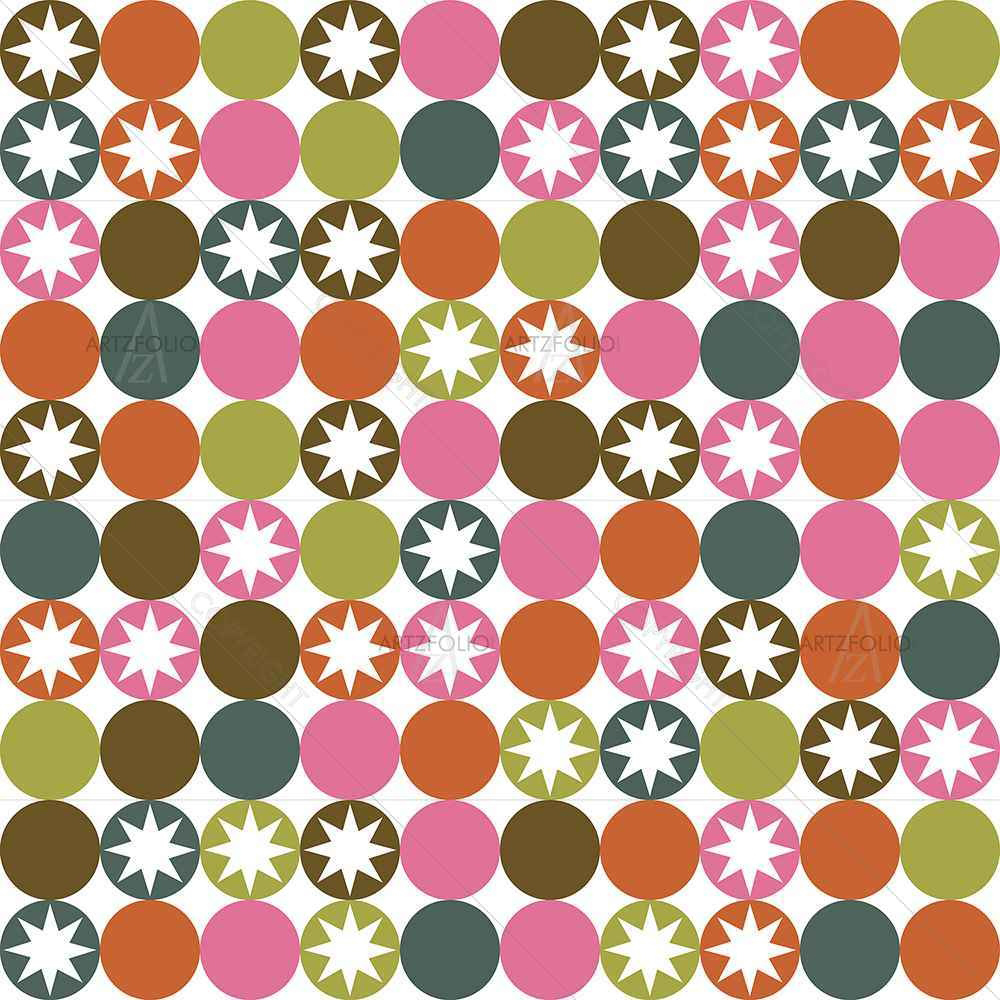 Stars & Circles — custom-size art design 5007396