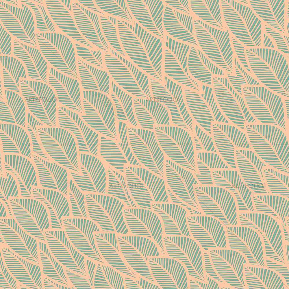 Blue Leaf D2 — Botanical custom art by ArtzFolio