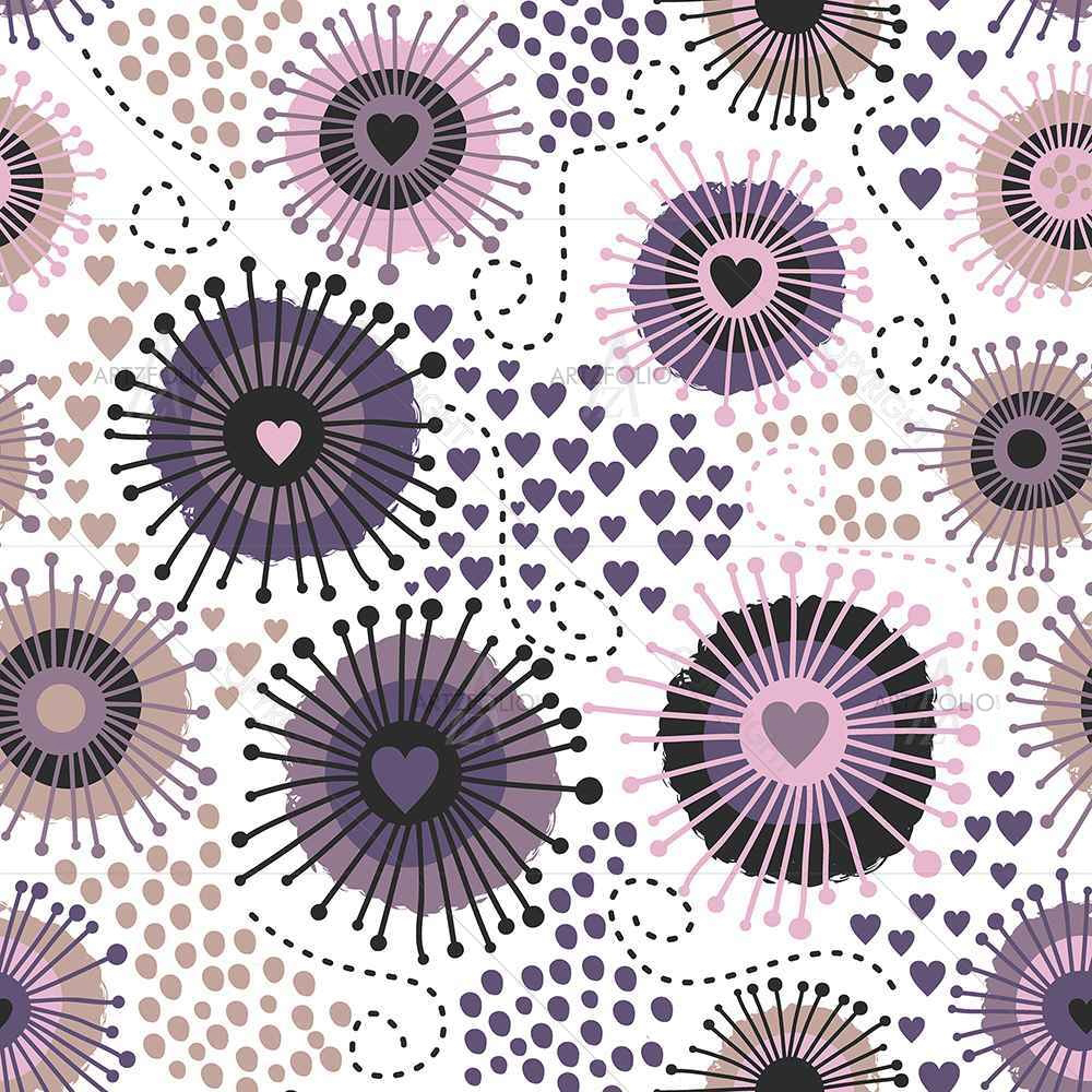 Circle & Hearts — custom-size art design 5007401