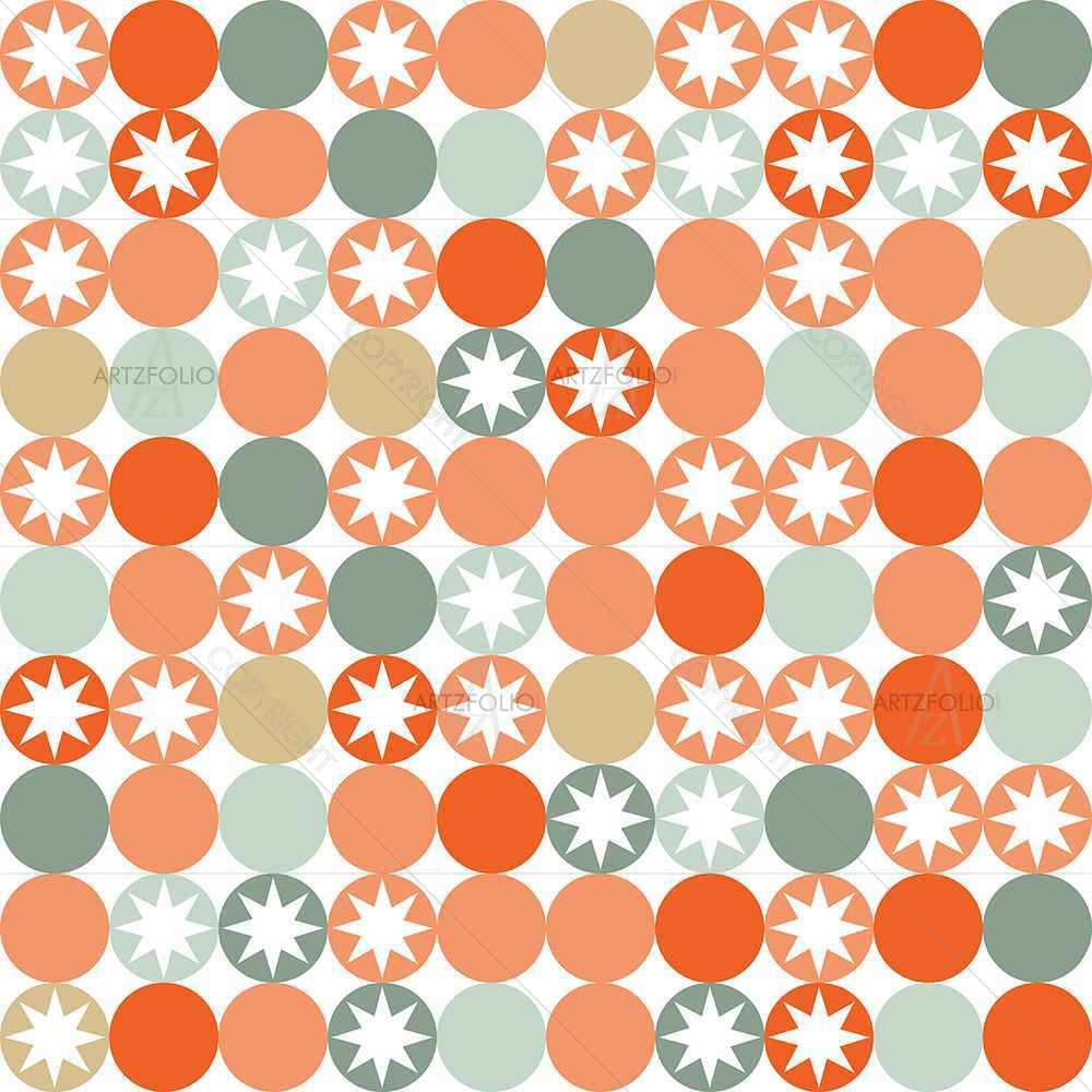 Circles & Stars — custom-size art design 5007404