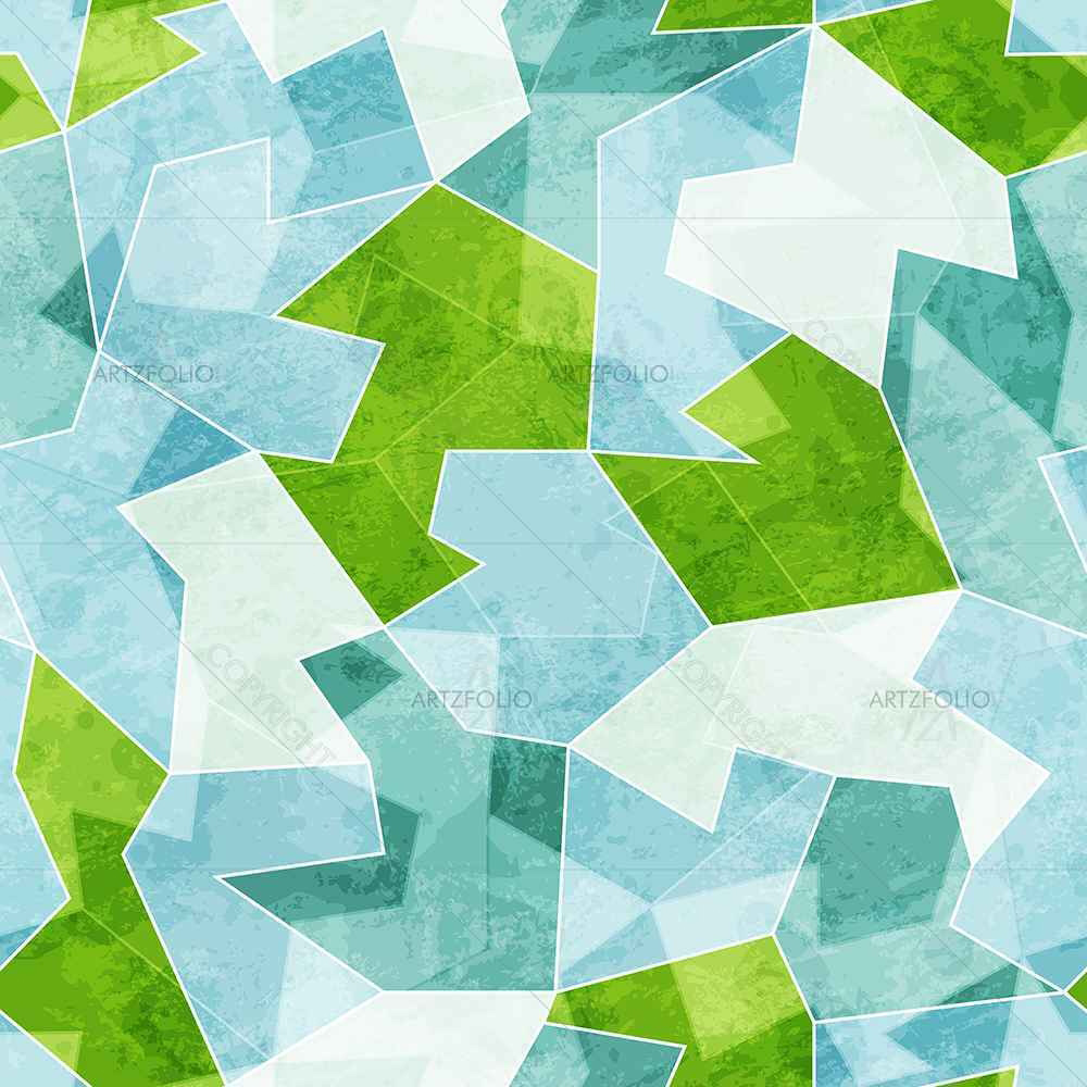 Blue Mosaic — Abstract custom art by ArtzFolio