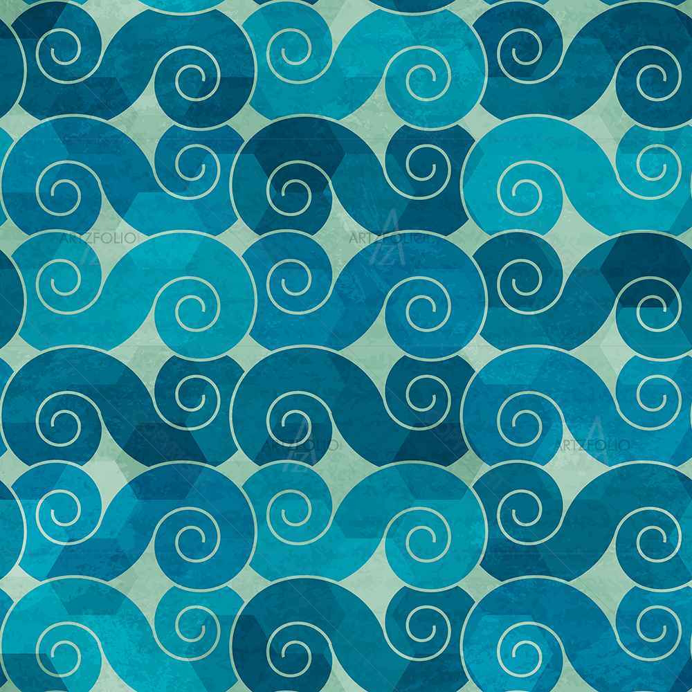 Spiral Waves — Botanical custom art by ArtzFolio