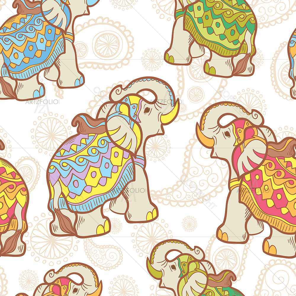 Indian Elephant D1 — Abstract custom art by ArtzFolio