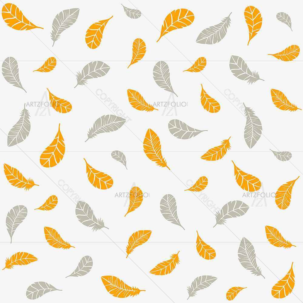 Gold Silver Feathers — custom-size art design 5007454