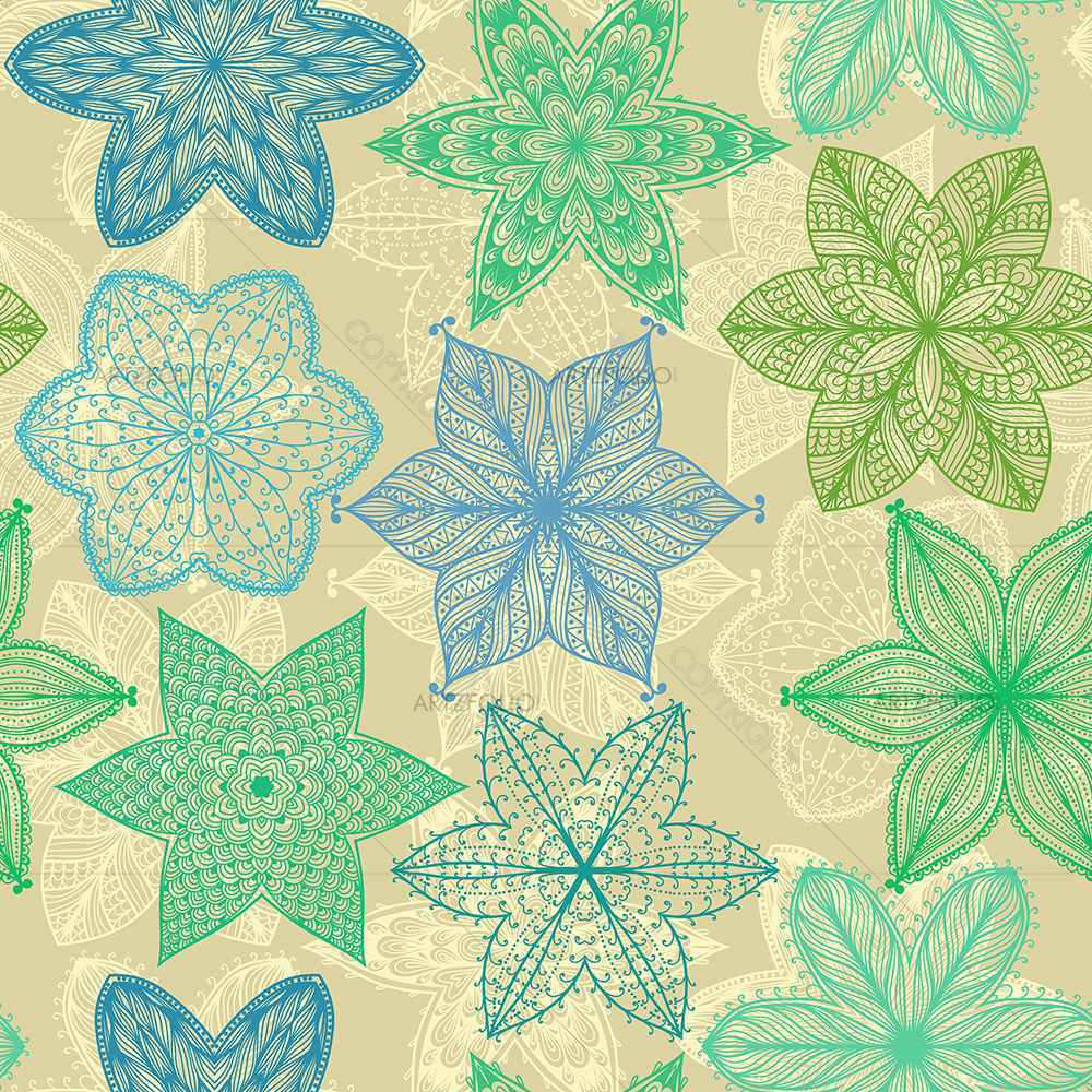Vintage Ornate Flowers — Botanical custom art by ArtzFolio