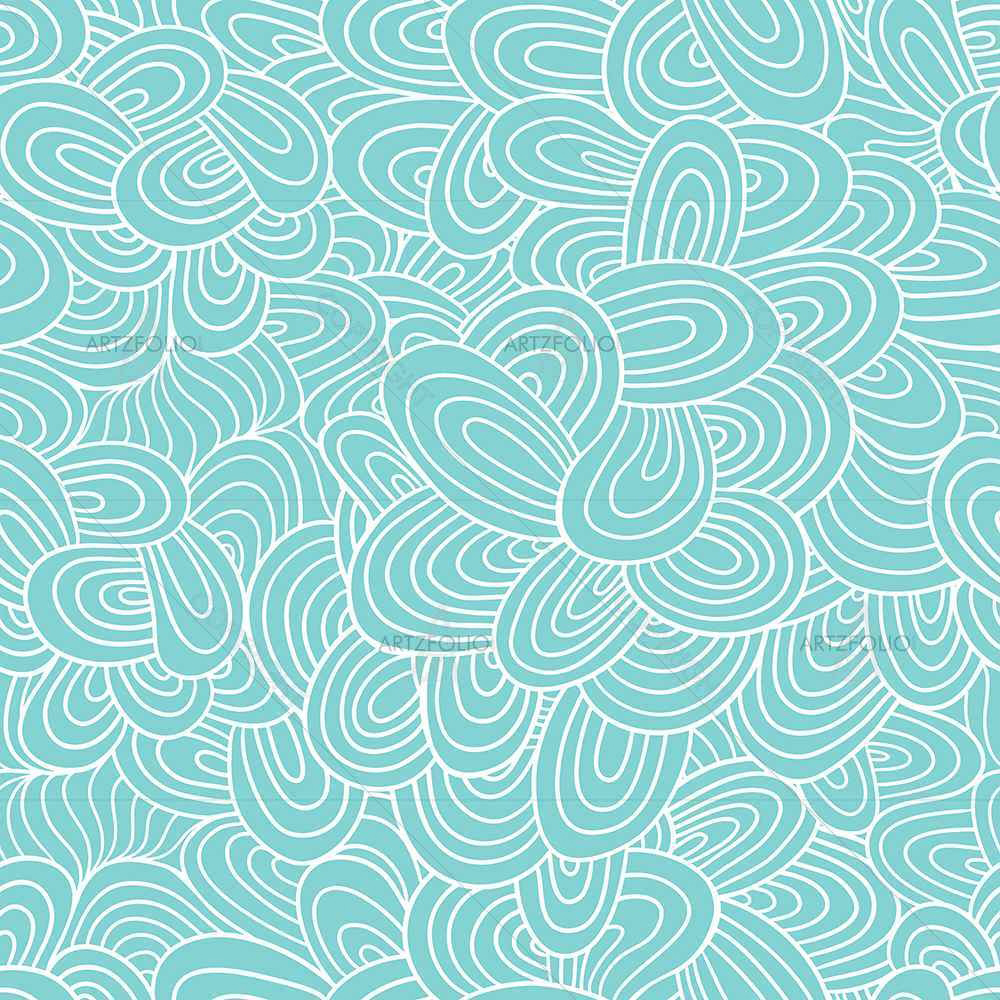 Hand-Drawn Waves D2 — custom-size art design 5007466
