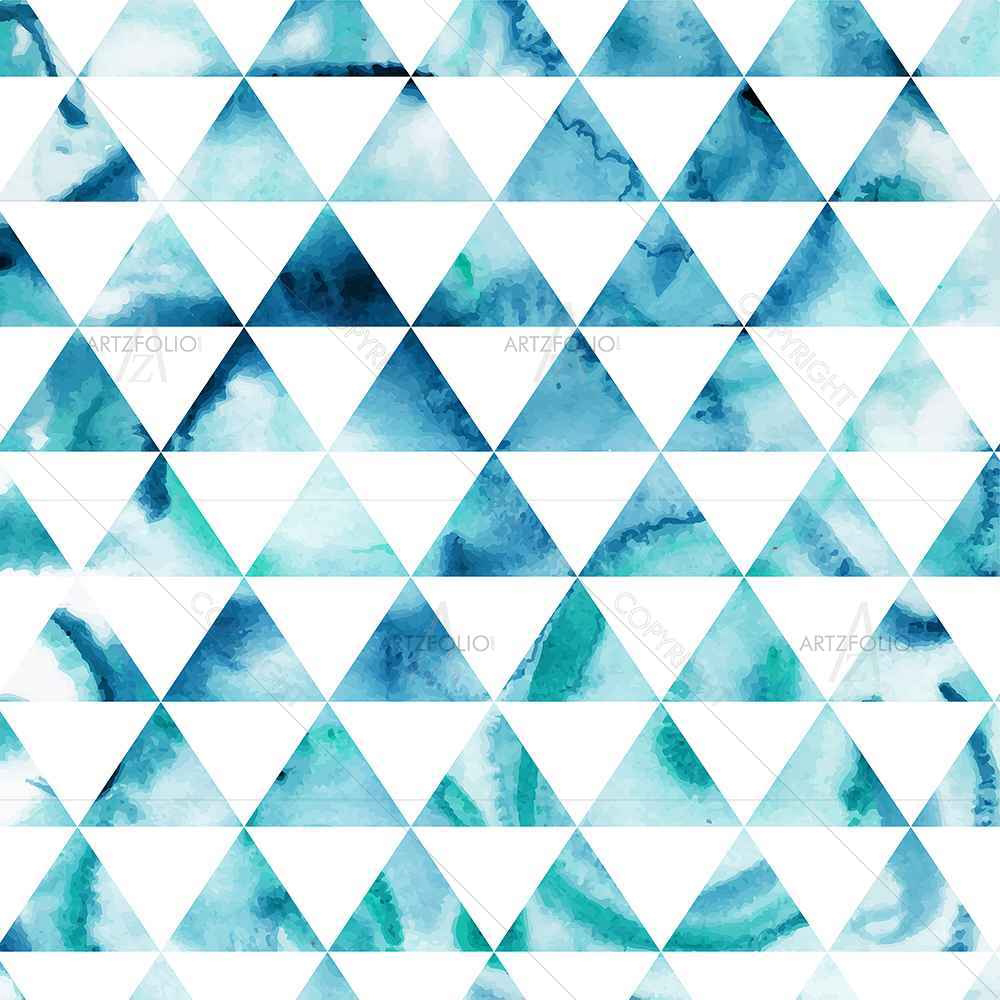 Watercolor Hipster Triangles — Abstract custom art by ArtzFolio