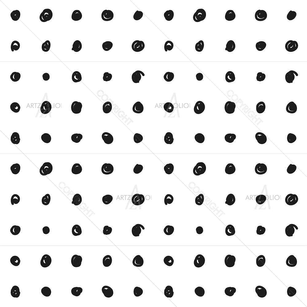Black Polka — Abstract custom art by ArtzFolio