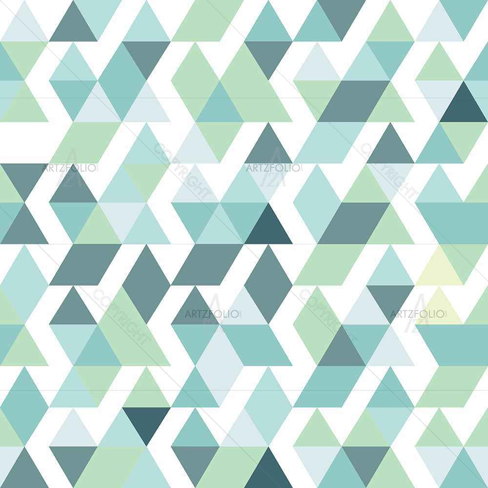 Bright Blue Triangles — Abstract custom art by ArtzFolio