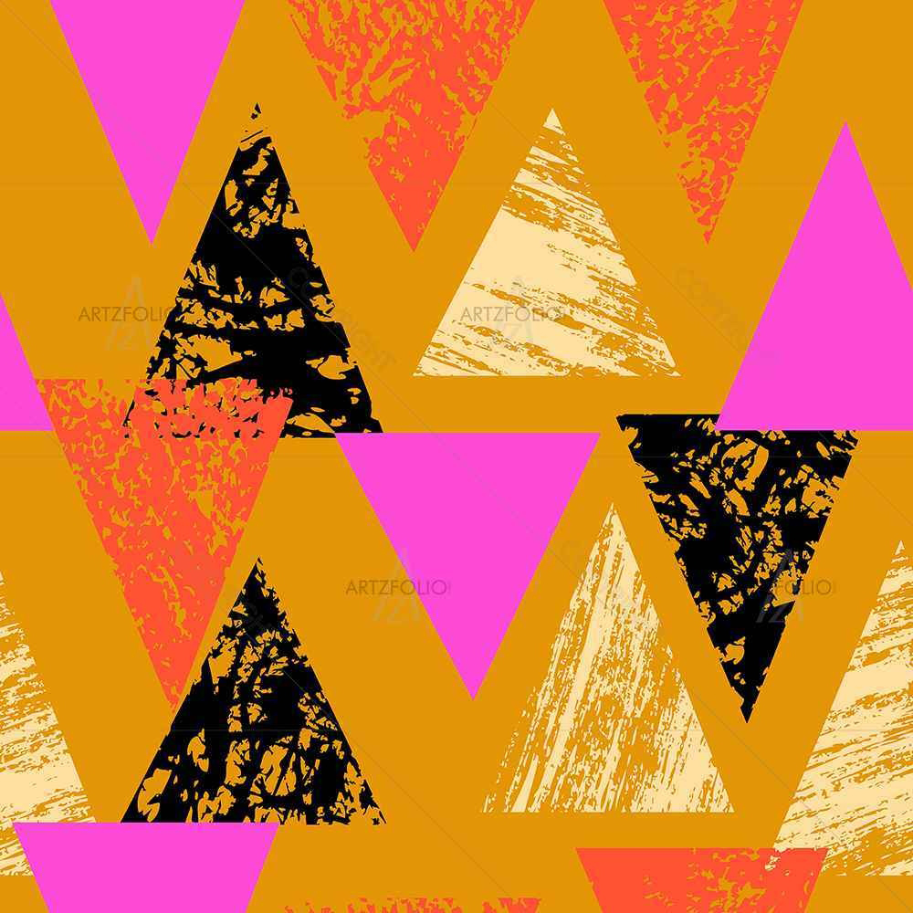Mixed Triangled D3 — Abstract custom art by ArtzFolio